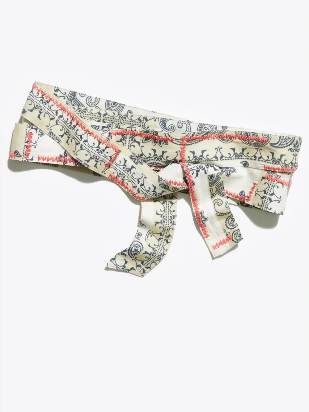 Free People Bandana Stitched Wrap Belt O/S Boho Sash western